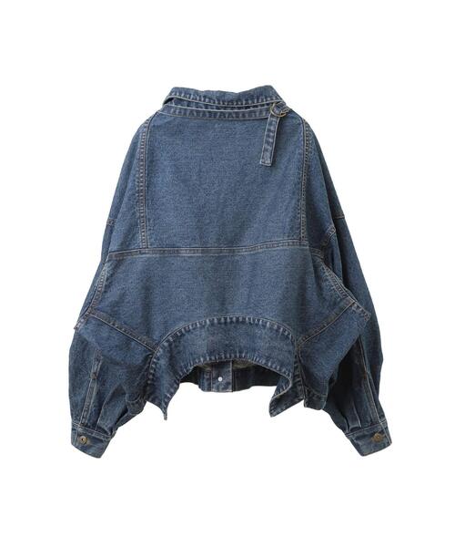 Editt by YECCA VECCA（エディットバイイェッカヴェッカ）の「2wayデニムジャケット（デニムジャケット・レディース・インディゴブルー・FREE）」の9枚目の写真