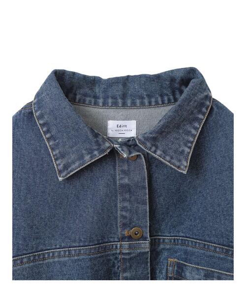Editt by YECCA VECCA（エディットバイイェッカヴェッカ）の「2wayデニムジャケット（デニムジャケット・レディース・インディゴブルー・FREE）」の8枚目の写真