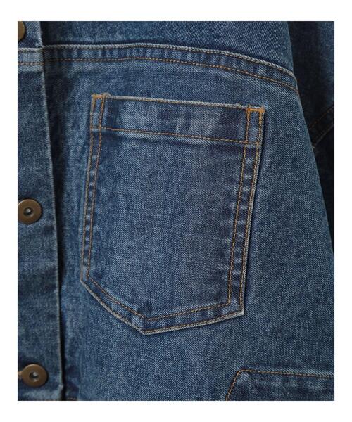 Editt by YECCA VECCA（エディットバイイェッカヴェッカ）の「2wayデニムジャケット（デニムジャケット・レディース・インディゴブルー・FREE）」の7枚目の写真