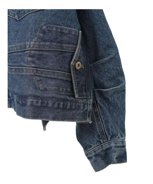 Editt by YECCA VECCA（エディットバイイェッカヴェッカ）の「2wayデニムジャケット（デニムジャケット・レディース・インディゴブルー・FREE）」の6枚目の写真