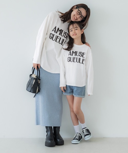 coca(coca)(コカ)の「キッズ 親子お揃いテールカットプリントコットンロンT(Tシャツ/カットソー・キッズ・B/E/D/C/A/F・150/140/130/120)」の10枚目の写真