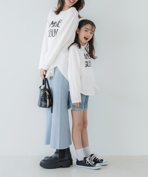 coca(coca)(コカ)の「キッズ 親子お揃いテールカットプリントコットンロンT(Tシャツ/カットソー・キッズ・B/E/D/C/A/F・150/140/130/120)」の11枚目の写真