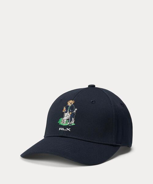 【ラルフローレン】RLX アールエルエックス ゴルフ キャップ ポロベア 白×紺 ラルフローレン】RLX アールエルエックス ゴルフ キャップ ポロベア 白