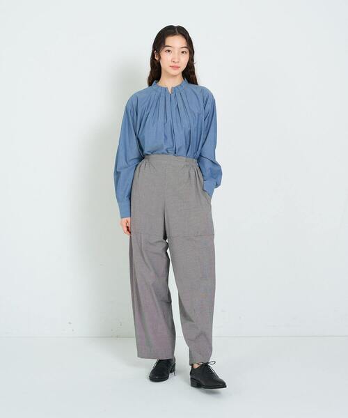 conges payes ADIEU TRISTESSE(コンジェ ペイエ アデュートリステス)の「タイプライターテーパードパンツ(その他パンツ・レディース・チェック/ネイビー・38)」の5枚目の写真