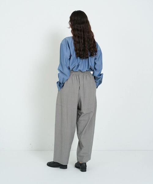 conges payes ADIEU TRISTESSE(コンジェ ペイエ アデュートリステス)の「タイプライターテーパードパンツ(その他パンツ・レディース・チェック/ネイビー・38)」の7枚目の写真