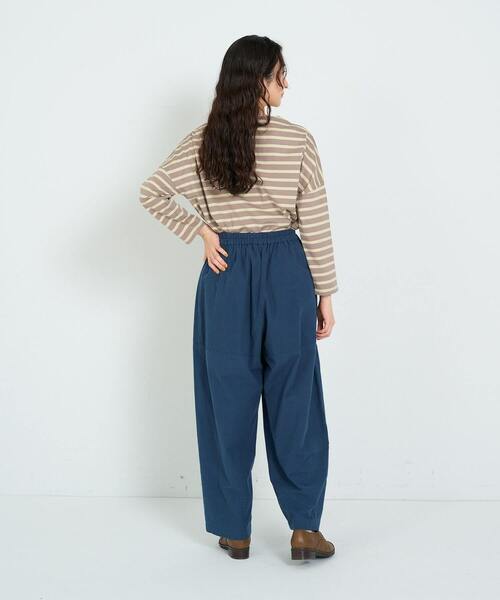 conges payes ADIEU TRISTESSE(コンジェ ペイエ アデュートリステス)の「タイプライターテーパードパンツ(その他パンツ・レディース・チェック/ネイビー・38)」の3枚目の写真