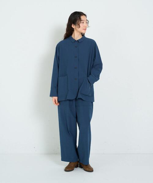 conges payes ADIEU TRISTESSE(コンジェ ペイエ アデュートリステス)の「タイプライターテーパードパンツ(その他パンツ・レディース・チェック/ネイビー・38)」の4枚目の写真