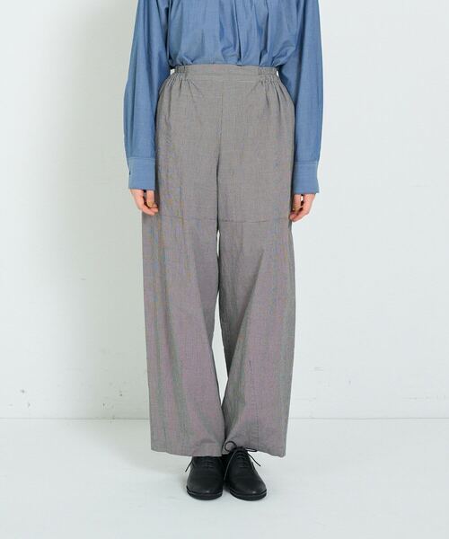 conges payes ADIEU TRISTESSE(コンジェ ペイエ アデュートリステス)の「タイプライターテーパードパンツ(その他パンツ・レディース・チェック/ネイビー・38)」の1枚目の写真