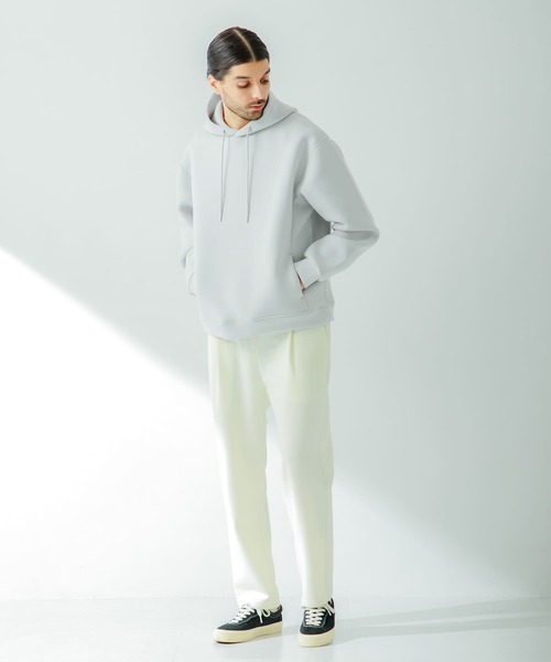 URBAN RESEARCH Sonny Label(アーバンリサーチサニーレーベル)の「ダンボールニットプルオーバーパーカー(パーカー・メンズ・ライトカーキ/チャコールグレー/グレー系その他・MEDIUM/LARGE/X-LARGE)」の15枚目の写真