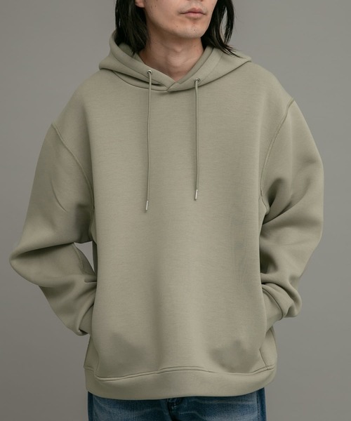 URBAN RESEARCH Sonny Label(アーバンリサーチサニーレーベル)の「ダンボールニットプルオーバーパーカー(パーカー・メンズ・ライトカーキ/チャコールグレー/グレー系その他・MEDIUM/LARGE/X-LARGE)」の13枚目の写真