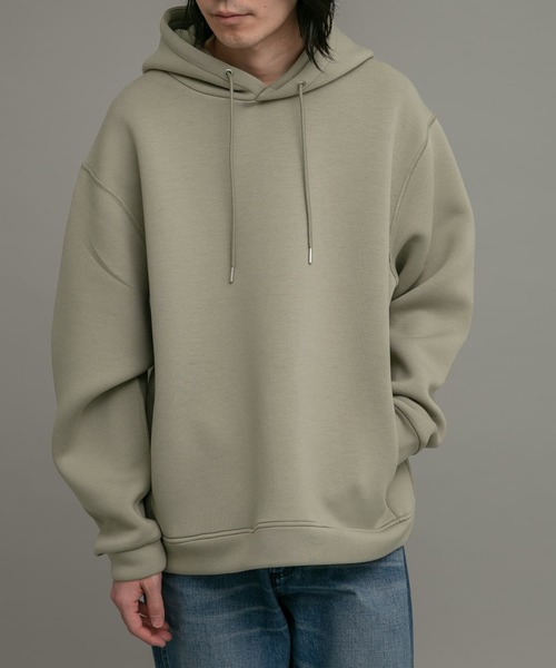 URBAN RESEARCH Sonny Label(アーバンリサーチサニーレーベル)の「ダンボールニットプルオーバーパーカー(パーカー・メンズ・ライトカーキ/チャコールグレー/グレー系その他・MEDIUM/LARGE/X-LARGE)」の12枚目の写真