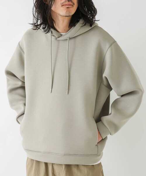 URBAN RESEARCH Sonny Label(アーバンリサーチサニーレーベル)の「ダンボールニットプルオーバーパーカー(パーカー・メンズ・ライトカーキ/チャコールグレー/グレー系その他・MEDIUM/LARGE/X-LARGE)」の8枚目の写真