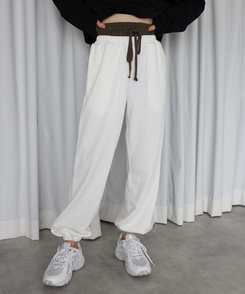 double waist sweat pants / ダブルウエストスウェットパンツ
