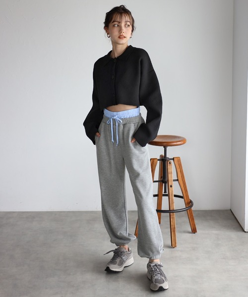 セール】double waist sweat pants / ダブルウエストスウェット