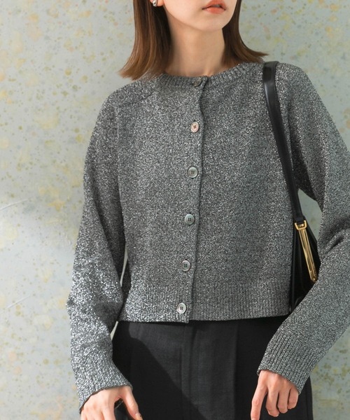 URBAN RESEARCH ROSSO WOMEN（アーバンリサーチ　ロッソ）の「コンパクトラメニット（ニット/セーター・レディース・ブルー/ブラック系その他・FREE）」の2枚目の写真