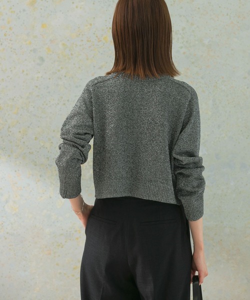 URBAN RESEARCH ROSSO WOMEN（アーバンリサーチ　ロッソ）の「コンパクトラメニット（ニット/セーター・レディース・ブルー/ブラック系その他・FREE）」の4枚目の写真