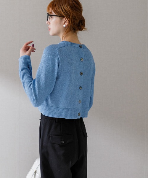 URBAN RESEARCH ROSSO WOMEN（アーバンリサーチ　ロッソ）の「コンパクトラメニット（ニット/セーター・レディース・ブルー/ブラック系その他・FREE）」の16枚目の写真