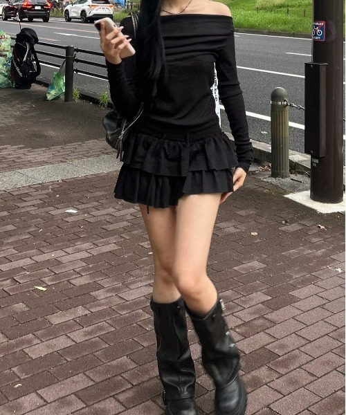 スカート yushokobayashi /Party Mini skirt ≪通常販売≫adjust mini skirt(アジャストミニスカート) – THE