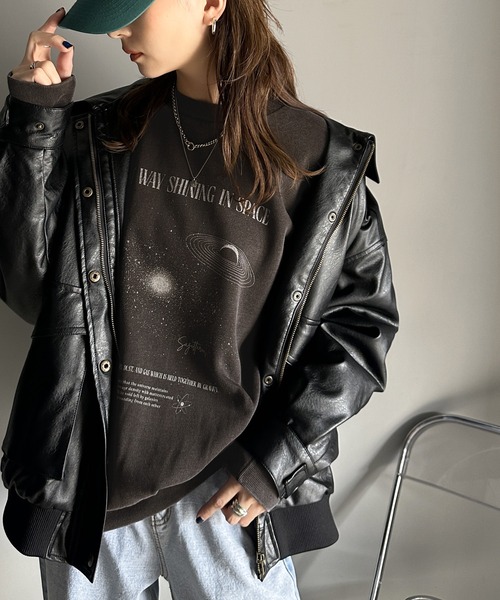 セール】《Javaジャバコラボ》ヴィンテージライクな宇宙柄。プリント