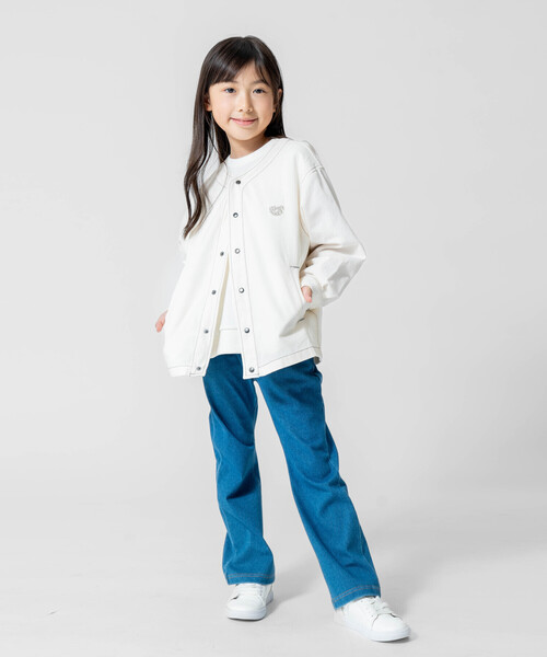 COMME CA ISM(コムサイズム)の「長袖シャツブルゾン(ブルゾン・キッズ・インディゴブルー/アイボリー・100cm/110cm/120cm/130cm/140cm/150cm)」の3枚目の写真