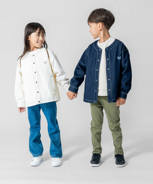 COMME CA ISM(コムサイズム)の「長袖シャツブルゾン(ブルゾン・キッズ・インディゴブルー/アイボリー・100cm/110cm/120cm/130cm/140cm/150cm)」の6枚目の写真
