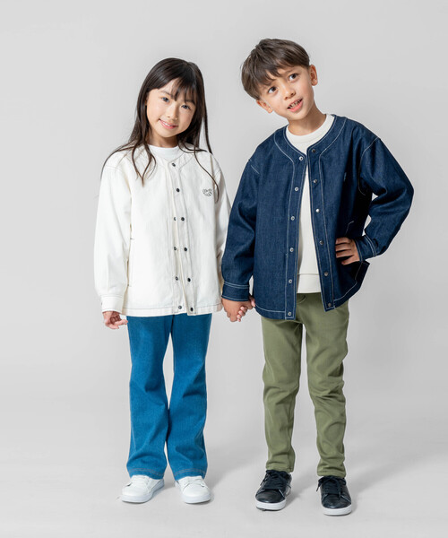 COMME CA ISM(コムサイズム)の「長袖シャツブルゾン(ブルゾン・キッズ・インディゴブルー/アイボリー・100cm/110cm/120cm/130cm/140cm/150cm)」の7枚目の写真