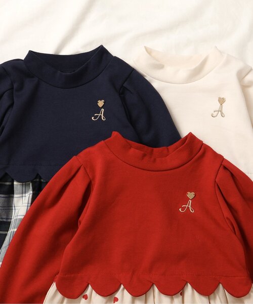 セール】3柄スカラップドッキングワンピース（ワンピース）｜apres les