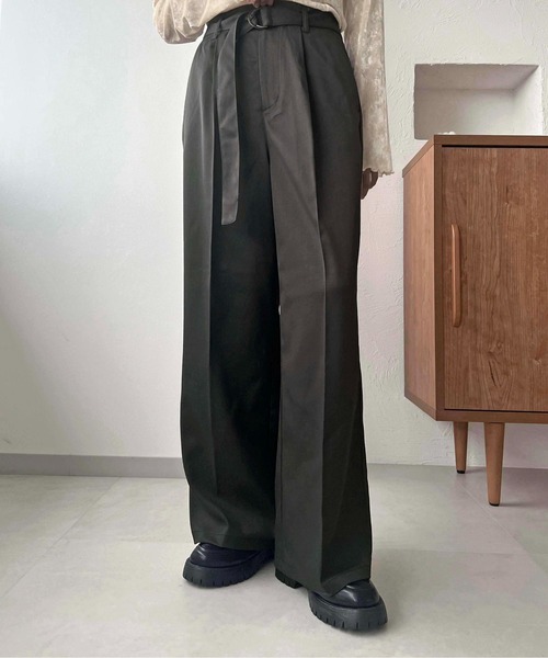 apres jour clair】【セットアップ可能】センタープレスパンツ