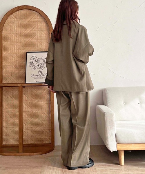 apres jour clair（アプレジュールクレア）の「【apres jour clair】【セットアップ可能】センタープレスパンツ【ZOZOTOWN限定アイテム】（スラックス・レディース・ブラウン系その他/オリーブ/チャコールグレー・MEDIUM/X-LARGE/SMALL）」の18枚目の写真