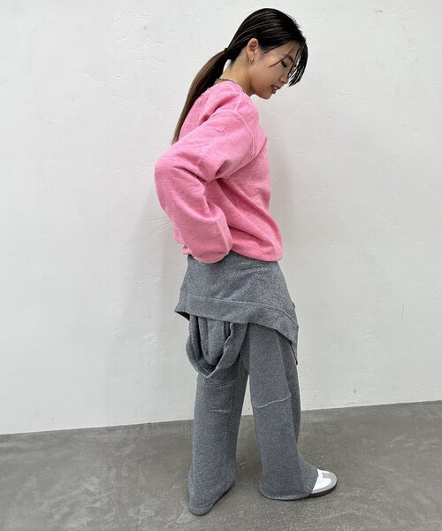 TOWNCRAFT(タウンクラフト)の「TOWNCRAFT/タウンクラフト 90s pigment crew sweat TC22S019(スウェット・レディース・パープル/ネイビー/ピンク/グリーン/ブラック・MEDIUM)」の11枚目の写真