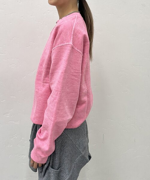 TOWNCRAFT(タウンクラフト)の「TOWNCRAFT/タウンクラフト 90s pigment crew sweat TC22S019(スウェット・レディース・パープル/ネイビー/ピンク/グリーン/ブラック・MEDIUM)」の15枚目の写真