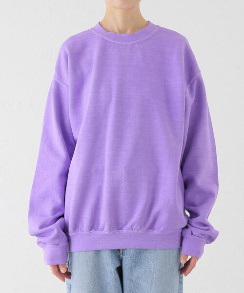 TOWNCRAFT(タウンクラフト)の「TOWNCRAFT/タウンクラフト 90s pigment crew sweat TC22S019(スウェット・レディース・パープル/ネイビー/ピンク/グリーン/ブラック・MEDIUM)」の19枚目の写真