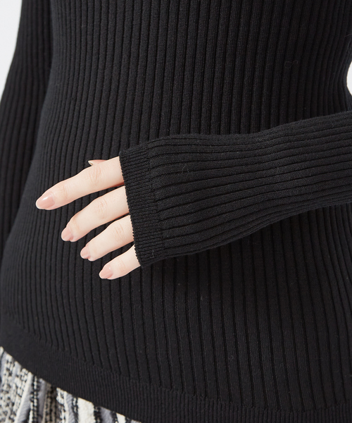 qualite(カリテ)の「【日本製】シームレスタートルニット(ニット/セーター・レディース・ブルー/ブラック/その他・フリー)」の10枚目の写真