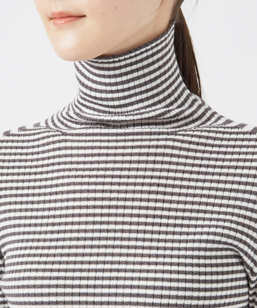 qualite(カリテ)の「【日本製】シームレスタートルニット(ニット/セーター・レディース・ブルー/ブラック/その他・フリー)」の16枚目の写真