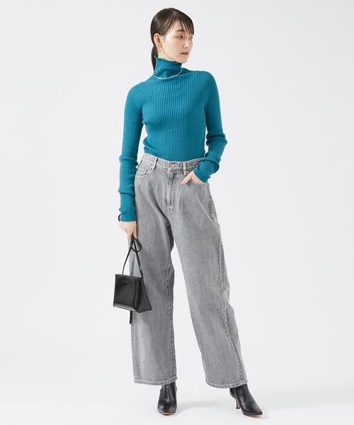 qualite(カリテ)の「【日本製】シームレスタートルニット(ニット/セーター・レディース・ブルー/ブラック/その他・フリー)」の20枚目の写真