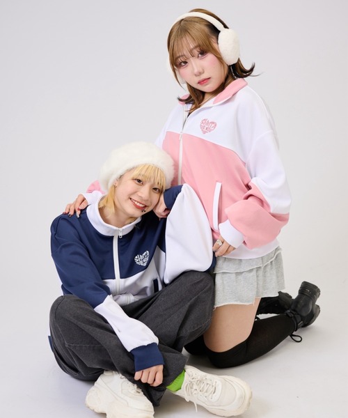 セール】バイカラートラックジャケット【低身長さん向けSサイズ展開