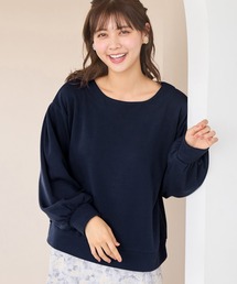 裏ファーふんわり袖タックプルオーバー