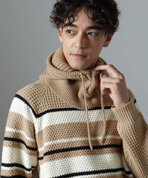 NANO universe（ナノユニバース）の「｢NJ/CLUB｣PARKSTOCK バラクラバ（ニットキャップ/ビーニー・メンズ・グレー/ブラック/ベージュ・FREE）」の3枚目の写真