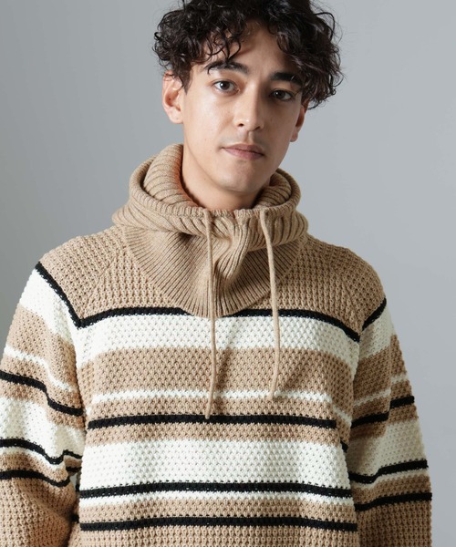 NANO universe（ナノユニバース）の「｢NJ/CLUB｣PARKSTOCK バラクラバ（ニットキャップ/ビーニー・メンズ・グレー/ブラック/ベージュ・FREE）」の4枚目の写真