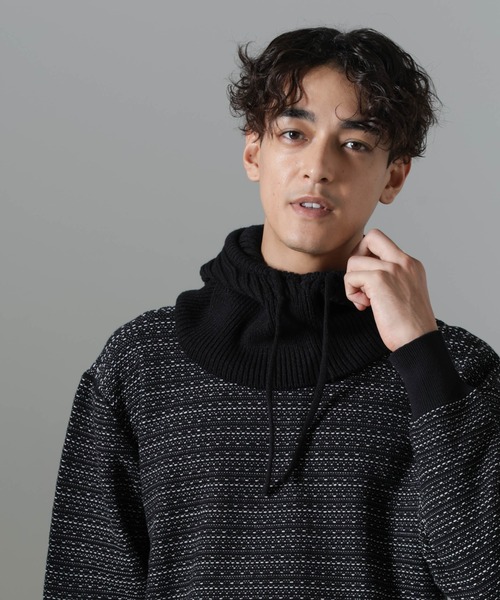 NANO universe（ナノユニバース）の「｢NJ/CLUB｣PARKSTOCK バラクラバ（ニットキャップ/ビーニー・メンズ・グレー/ブラック/ベージュ・FREE）」の5枚目の写真