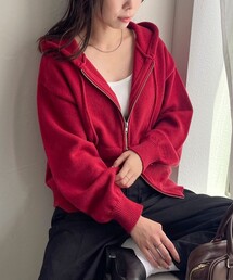 fredy emue | フードニットZIPパーカー(パーカー)