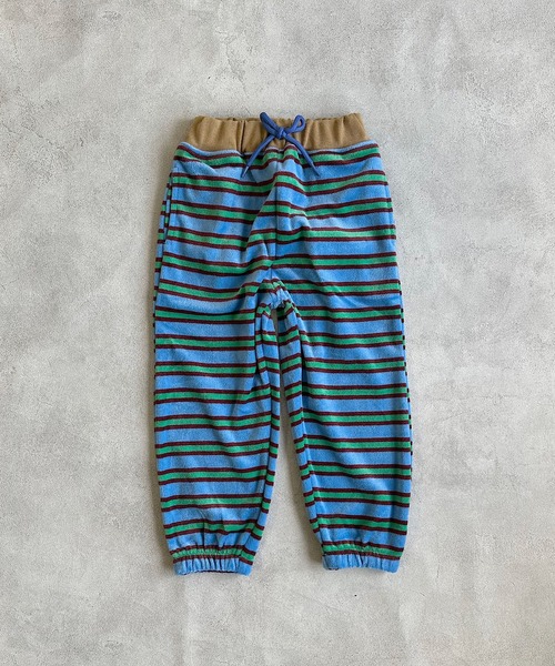 BIG FIELD(ビッグフィールド)の「先染めボーダーベロアスウェットパンツ(スウェットパンツ・キッズ・サンドベージュ/オレンジ/ライトブルー・80/90/95/100/110/120/130/140/150)」の18枚目の写真
