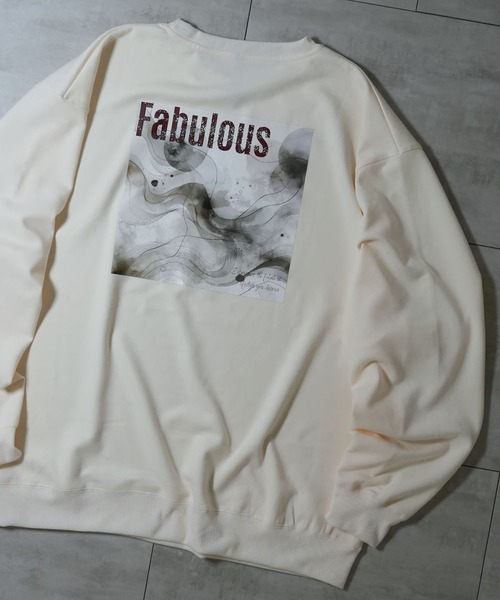 Ritzy(リッツィー)の「cardboard knit crew neck design cutsew/ダンボールニット クルーネック デザイン カットソー レディース メンズ(スウェット・メンズ・ホワイト/グレー系その他/ブラック系その他/ホワイト系その他2/ブラック/ホワイト系その他/ブラック系その他2/グレー/チャコールグレー・M/XL/L)」の2枚目の写真