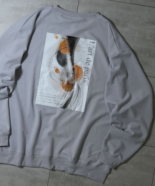 Ritzy(リッツィー)の「cardboard knit crew neck design cutsew/ダンボールニット クルーネック デザイン カットソー レディース メンズ(スウェット・メンズ・ホワイト/グレー系その他/ブラック系その他/ホワイト系その他2/ブラック/ホワイト系その他/ブラック系その他2/グレー/チャコールグレー・M/XL/L)」の9枚目の写真