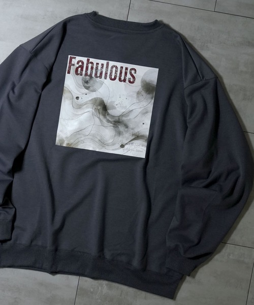 Ritzy(リッツィー)の「cardboard knit crew neck design cutsew/ダンボールニット クルーネック デザイン カットソー レディース メンズ(スウェット・メンズ・ホワイト/グレー系その他/ブラック系その他/ホワイト系その他2/ブラック/ホワイト系その他/ブラック系その他2/グレー/チャコールグレー・M/XL/L)」の7枚目の写真