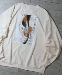 cardboard knit crew neck design cutsew/ダンボールニット クルーネック デザイン カットソー レディース メンズ