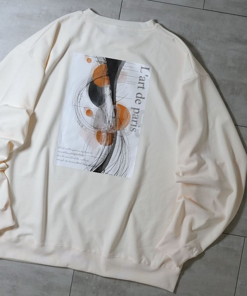 Ritzy(リッツィー)の「cardboard knit crew neck design cutsew/ダンボールニット クルーネック デザイン カットソー レディース メンズ(スウェット・メンズ・ホワイト/グレー系その他/ブラック系その他/ホワイト系その他2/ブラック/ホワイト系その他/ブラック系その他2/グレー/チャコールグレー・M/XL/L)」の3枚目の写真