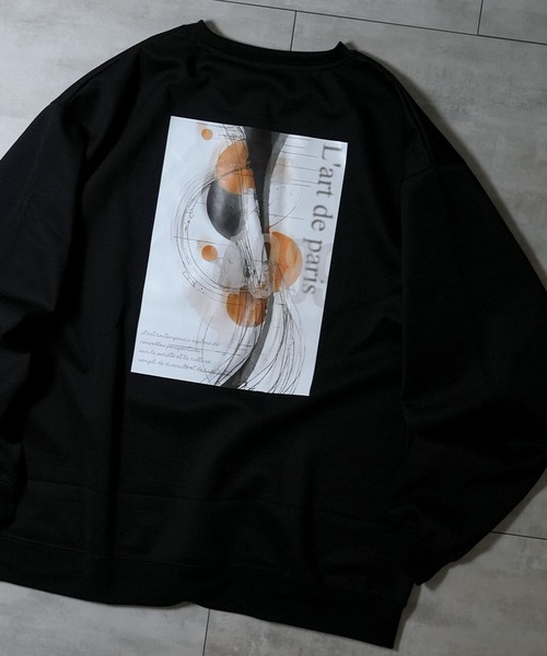Ritzy(リッツィー)の「cardboard knit crew neck design cutsew/ダンボールニット クルーネック デザイン カットソー レディース メンズ(スウェット・メンズ・ホワイト/グレー系その他/ブラック系その他/ホワイト系その他2/ブラック/ホワイト系その他/ブラック系その他2/グレー/チャコールグレー・M/XL/L)」の6枚目の写真