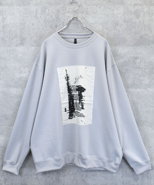 Ritzy(リッツィー)の「cardboard knit crew neck design cutsew/ダンボールニット クルーネック デザイン カットソー レディース メンズ(スウェット・メンズ・ホワイト/グレー系その他/ブラック系その他/ホワイト系その他2/ブラック/ホワイト系その他/ブラック系その他2/グレー/チャコールグレー・M/XL/L)」の13枚目の写真