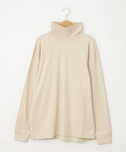 &Bridge(アンドブリッジ)の「charee braver(チャーリーブレイバー) 綿ハイネックプルオーバー(Tシャツ/カットソー・メンズ・ベージュ/チャコールグレー・03/02)」の1枚目の写真